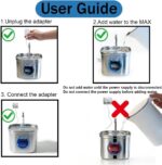 Homtyler Luxury Automatic Cat Water Fountain for Pets, 2.2L/74oz Stainless Steel... - Image 3
