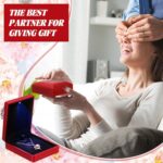 Landical 10 Pcs Pendant Necklace Box with LED Light Velvet Necklace Case for Pen... - Image 6