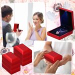 Landical 10 Pcs Pendant Necklace Box with LED Light Velvet Necklace Case for Pen... - Image 7