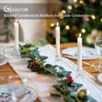 Glass Candlestick Taper Candle Holder: Glasseam Set of 2 Small Candle Holders fo... - Image 3