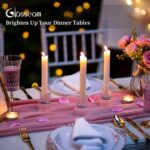 Glass Candlestick Taper Candle Holder: Glasseam Set of 2 Small Candle Holders fo... - Image 5