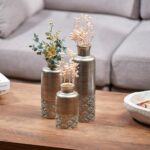 Creative Scents Dublin Silver Vases - Set of 3 Vases for Flowers, Decorative Vas... - Image 3