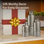 Creative Scents Dublin Silver Vases - Set of 3 Vases for Flowers, Decorative Vas... - Image 4