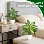 2 Pack Artificial Potted Plants, 16" Fake Plants Indoor in White Pots for Home B... - Image 5