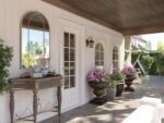 Arched Gold Antique Window Mirror, 24" x 40" Champagne Bronze Mirrors with Beade... - Image 3