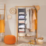 BOOMIBOO Hanging Closet Organize and Shelves，5-Hanging Shelf with 2 Side Pockets... - Image 3