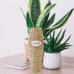Rattan Woven Flower Vase, Rustic Floor Vase Decorative Wicker Floor Vase Tall Fl... - Image 6