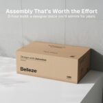 BELLEZE Set of 3 Modular Fluted Sideboard Buffet Cabinet with Storage, Mid-Centu... - Image 5