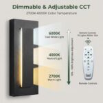 Picico 12" Modern Outdoor Wall Light, 4.33" Wide Covers Junction Box Dimmable Mo... - Image 4