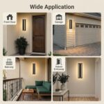 Picico 12" Modern Outdoor Wall Light, 4.33" Wide Covers Junction Box Dimmable Mo... - Image 7