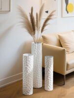 Sziqiqi Tall Vases Floor Standing: White Extra Large Floor Vase for Living Room ... - Image 3