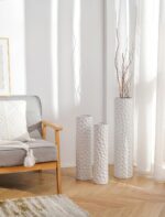 Sziqiqi Tall Vases Floor Standing: White Extra Large Floor Vase for Living Room ... - Image 4