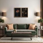 2Pcs Framed Vintage Wall Art Prints, Retro Moody Floral Botanical Canvas Paintin... - Image 6