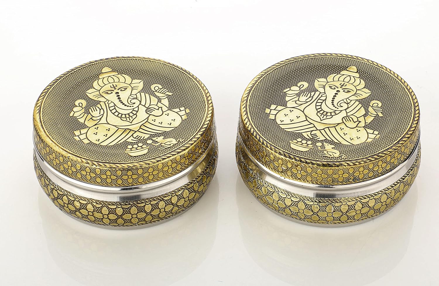 NAVRANG Stainless Steel Container Box Decorative Storage Box Return Gifts Laddu ... - Image 3