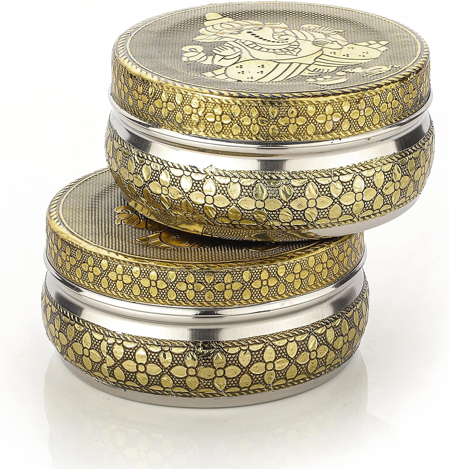NAVRANG Stainless Steel Container Box Decorative Storage Box Return Gifts Laddu ... - Image 4