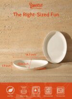 Sweese 2-Pack Porcelain Oval Serving Platters, White High-Grade Durable Professi... - Image 3