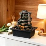 GOSSI Home Décor Waterfall Meditation Fountain Indoor Tabletop Many Natural Rive... - Image 3
