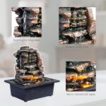 GOSSI Home Décor Waterfall Meditation Fountain Indoor Tabletop Many Natural Rive... - Image 4