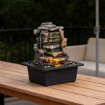 GOSSI Home Décor Waterfall Meditation Fountain Indoor Tabletop Many Natural Rive... - Image 6