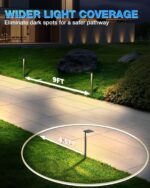 SUNVIE Low Voltage Landscape Lighting with Connectors 5W Anti-Glare LED Pathway ... - Image 4