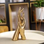 Golden Hands Sculpture Elegant Resin Home Decor Hands Statues Versatile Love Orn... - Image 3