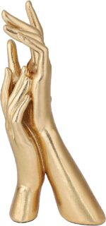 Golden Hands Sculpture Elegant Resin Home Decor Hands Statues Versatile Love Orn... - Image 4