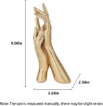 Golden Hands Sculpture Elegant Resin Home Decor Hands Statues Versatile Love Orn... - Image 5
