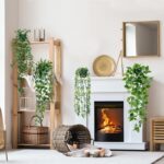 Sggvecsy Fake Hanging Plants 4 Pack Artificial Hanging Eucalyptus Plants Fake Po... - Image 3