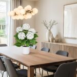 20" Artificial Hydrangea Flowers in Pot, True Touch Latex Faux Hydrangea Plant, ... - Image 5