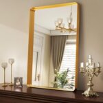 Easly 36 x 24 Inch Gold Bathroom Mirror for Wall,Aluminum Alloy Frame Rectangula... - Image 5