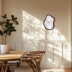 14 x 10 Inch Mid Century Retro Irregular Shape Wall Clock, Silent Non-Ticking Ba... - Image 5