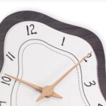 14 x 10 Inch Mid Century Retro Irregular Shape Wall Clock, Silent Non-Ticking Ba... - Image 6