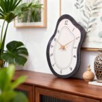 14 x 10 Inch Mid Century Retro Irregular Shape Wall Clock, Silent Non-Ticking Ba... - Image 7