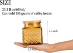Glass Storage Canister with Airtight Lids, 20.3 FL OZ Thick Glass Candy Jar for ... - Image 3