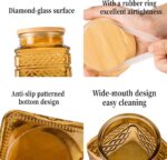 Glass Storage Canister with Airtight Lids, 20.3 FL OZ Thick Glass Candy Jar for ... - Image 4