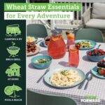 Grow Forward 16-piece Premium Wheat Straw Dinnerware Sets for 4 - Unbreakable Di... - Image 3