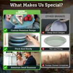 Grow Forward 16-piece Premium Wheat Straw Dinnerware Sets for 4 - Unbreakable Di... - Image 5