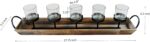 Westcharm Large 27.5 inch 5-Pillar Glass Candle Holder Set Centerpiece with Rust... - Image 5