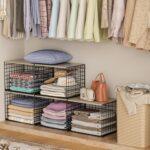 Extra-Long Closet Organizers and Storage with Top Board, 3 Pack Stackable Closet... - Image 3