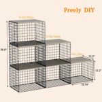 Extra-Long Closet Organizers and Storage with Top Board, 3 Pack Stackable Closet... - Image 5