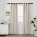 INLINAS Beige Blackout Curtains with Sheer Overlay - Grommet Top Thermal and Noi... - Image 3