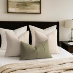 Decorative Linen Throw Pillow Covers 18x18 Set of 2 Solid handcrafted Striped Cu... - Image 5