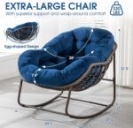 Oversized Papasan Rocking Chair - Outdoor Luxury Comfy Patio Chair Indoor Egg Ro... - Image 3