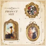 Thyle 3 Pcs Gold Vintage Picture Antique Resin Photo Frame Set Rectangle Ornate ... - Image 3
