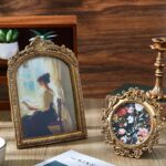 Thyle 3 Pcs Gold Vintage Picture Antique Resin Photo Frame Set Rectangle Ornate ... - Image 5