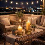 Gold Hurricane Candle Holders Set of 2 with Glass - Modern Pillar Candle Stands ... - Image 7