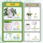 Giant XXL 55 Inches Macrame Planter Hanger Large for 15 inch Pot + Swag Hook | E... - Image 5
