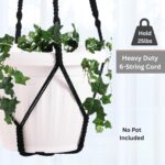 Giant XXL 55 Inches Macrame Planter Hanger Large for 15 inch Pot + Swag Hook | E... - Image 7