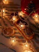Star Plug in String Lights, 16ft 50 LED Plug in Star Warm White Fairy Lights for... - Image 5