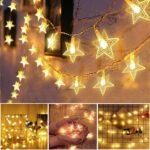 Star Plug in String Lights, 16ft 50 LED Plug in Star Warm White Fairy Lights for... - Image 6